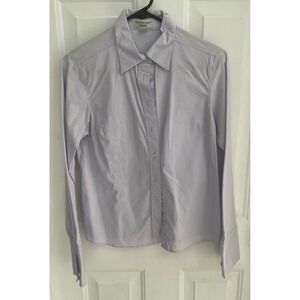 Chestnut Hill Lavender Cotton Stretch Button‎ Down Shirt Small Long Sleeve